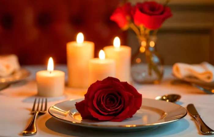 romantic candlelight anniversary