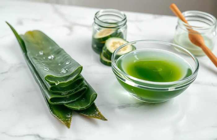 aloe vera and cucumber mask