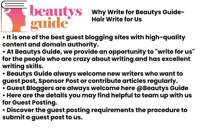 Why Write for beautys guide